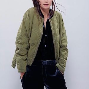 Free People Quilted Bomber Jacket Size XS